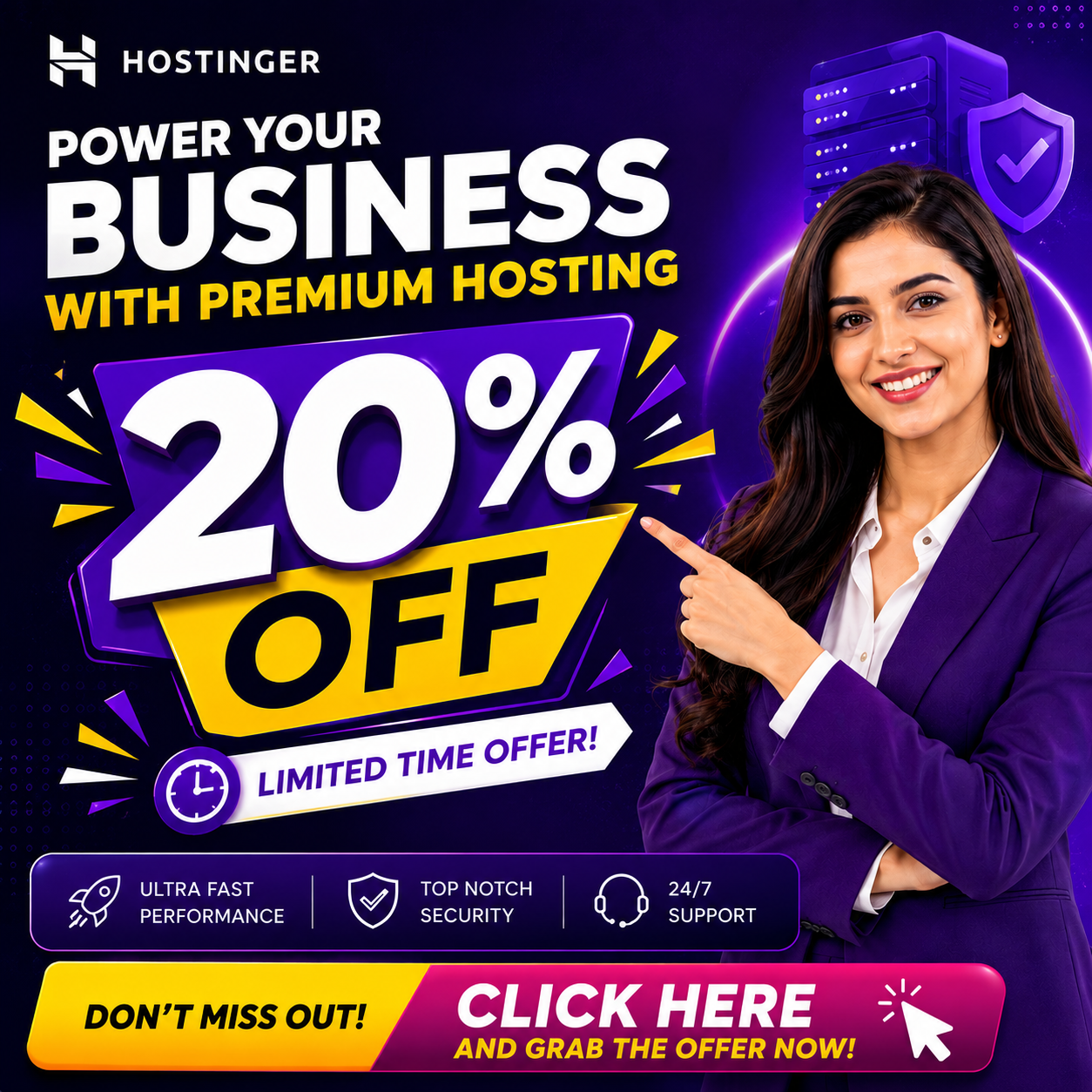20% OFF ON HOSTING